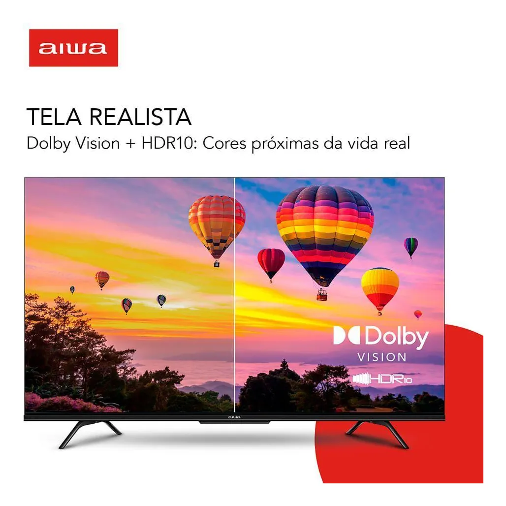 Smart Tv Aiwa 75” Google 4k Comando De Voz