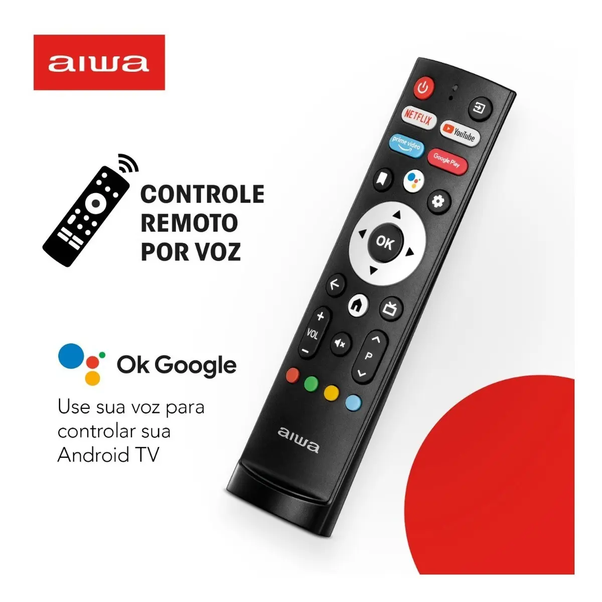 Smart TV AIWA 50” Android 4K Borda Ultrafina HDR10 Dolby Áudio